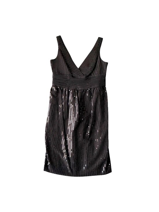 London Times Dresses & Skirts - Little Black Dress Women's 10 Cocktail Party Sleeveless Deep V w/ Sequins Zip